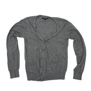 21 Men Gray Knit Cardigan